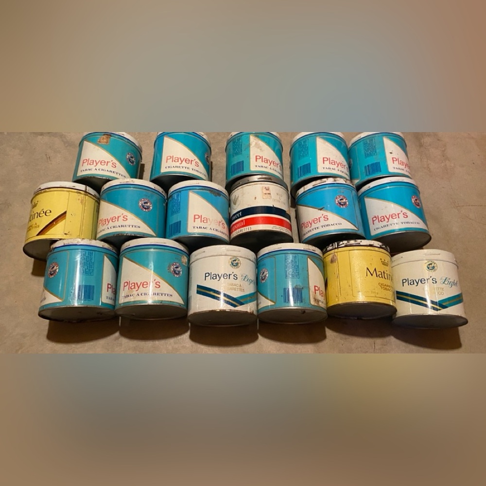 Decorative Blue and Yellow Tin Can Set - Home Other